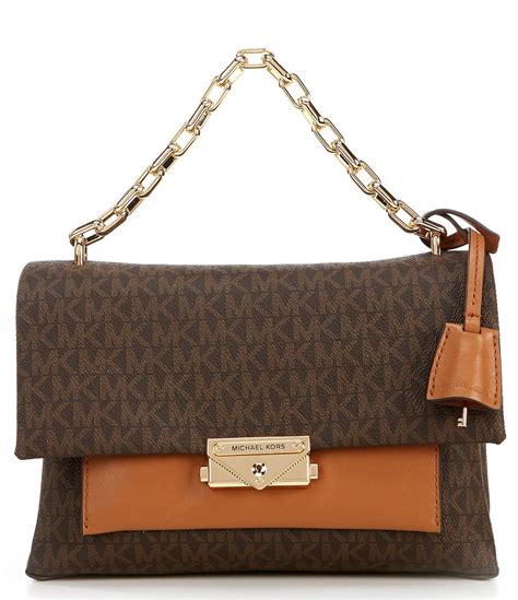 brown michael kors purse with irang strap|Michael Kors brown shoulder bag.